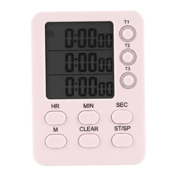 Unique Bargains Portable Kitchen Timer with Loud Alarm and Magnetic Backing Pink