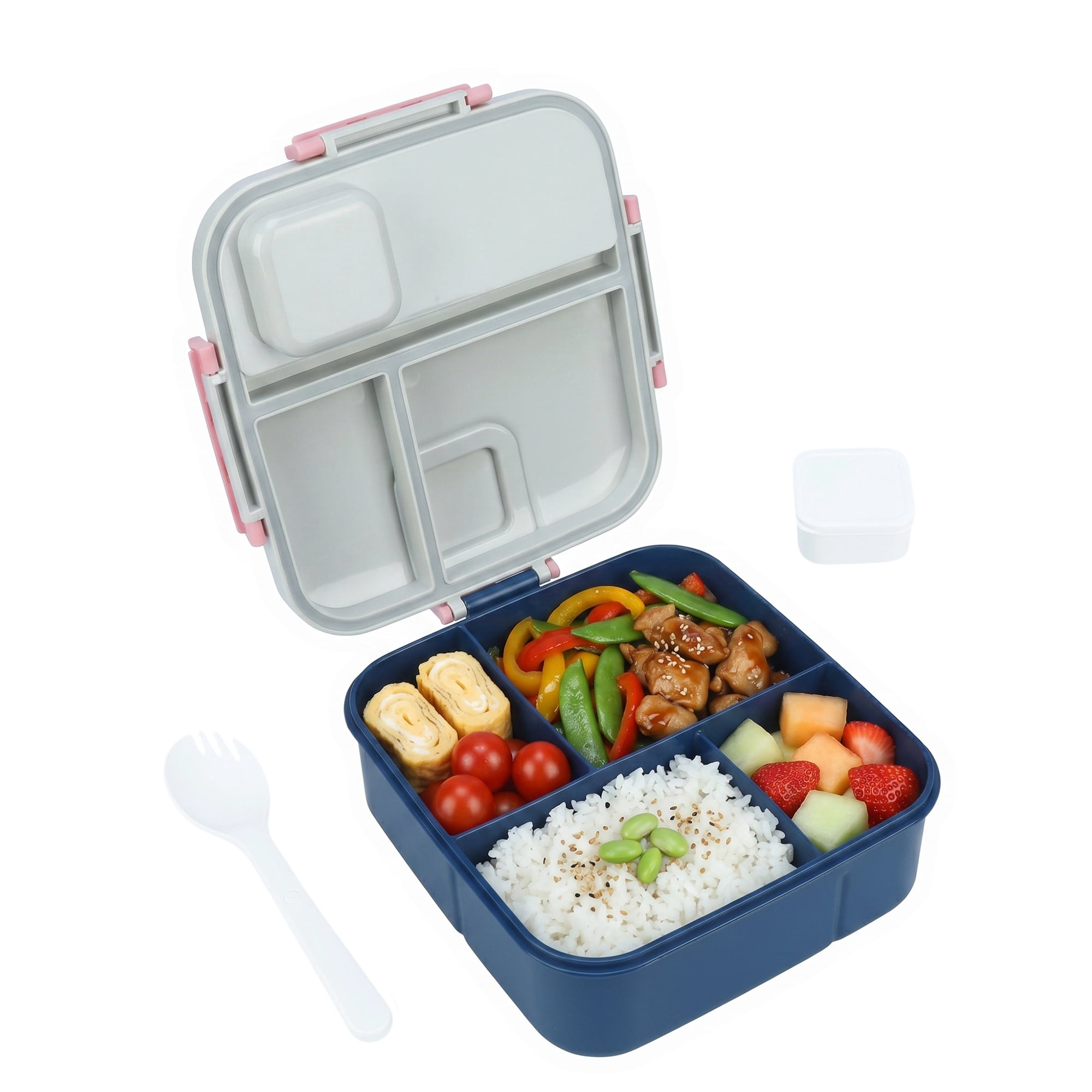Unique Bargains Portable Leak-Proof Meal Lunch Bento Box Gray