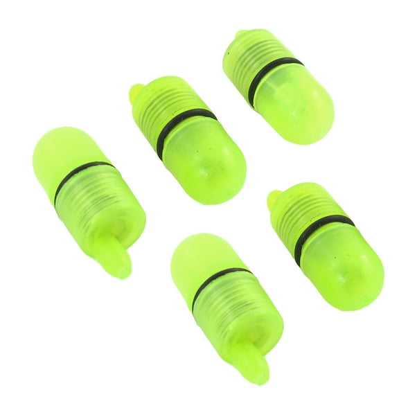 Unique Bargains Portable Light Green Underwater Fishing Fish Bait Red Light 5 Pcs
