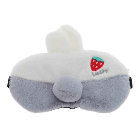 Unique Bargains Portable Lucky Strawberry Sleep Mask for Travel and Home Use Gray