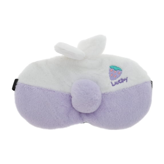 Unique Bargains Portable Lucky Strawberry Sleep Mask for Travel and Home Use Purple