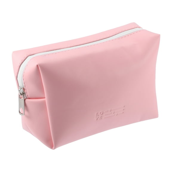 Unique Bargains Floral Makeup Bag Zipper Flower Cosmetic Pouch Pink