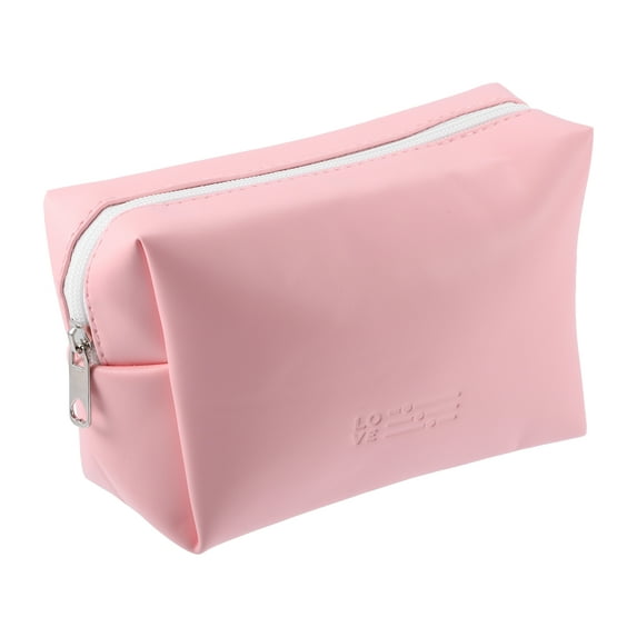 Unique Bargains Floral Makeup Bag Zipper Flower Cosmetic Pouch Pink