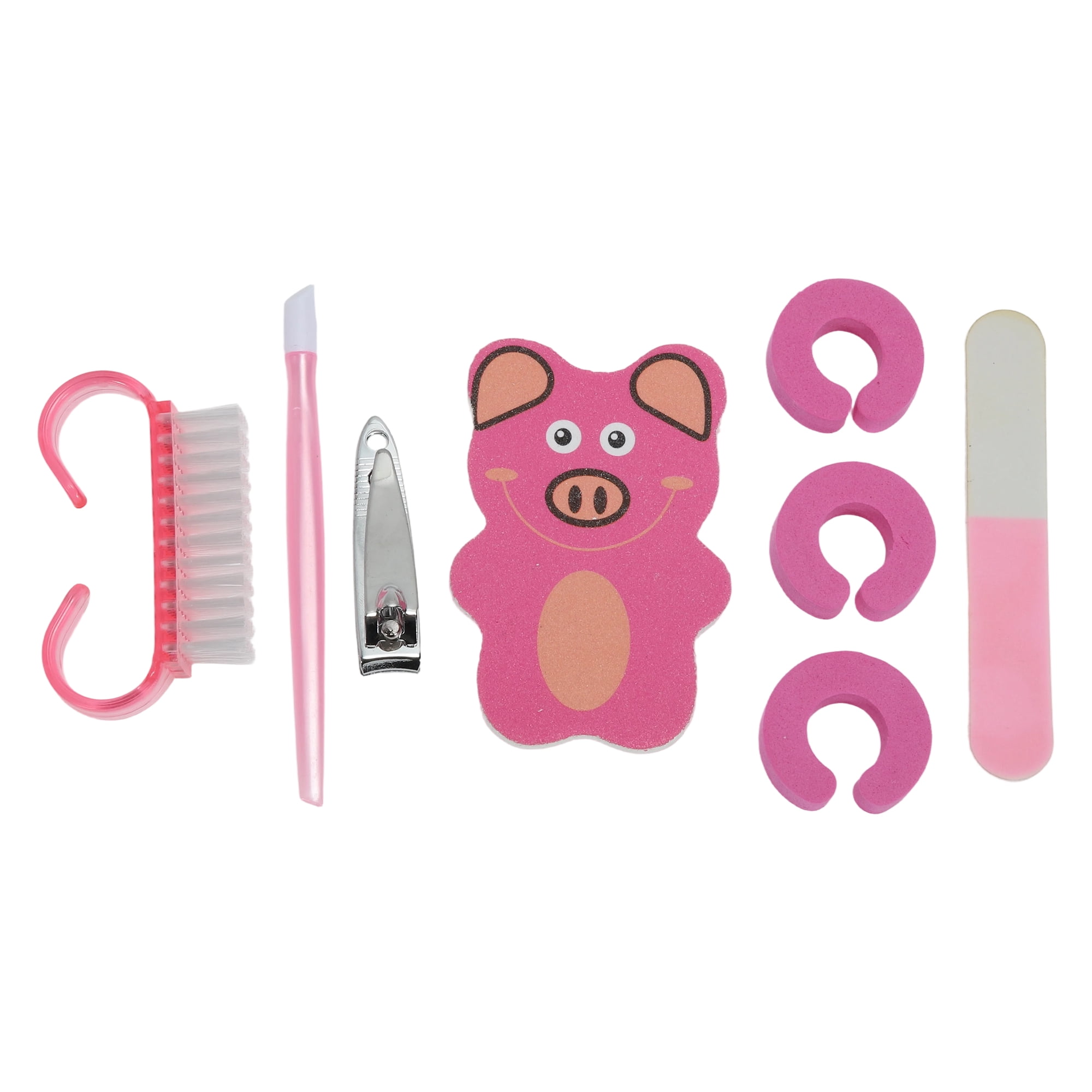 Unique Bargains Portable Manicure Tools Kit for Nail Care Pink