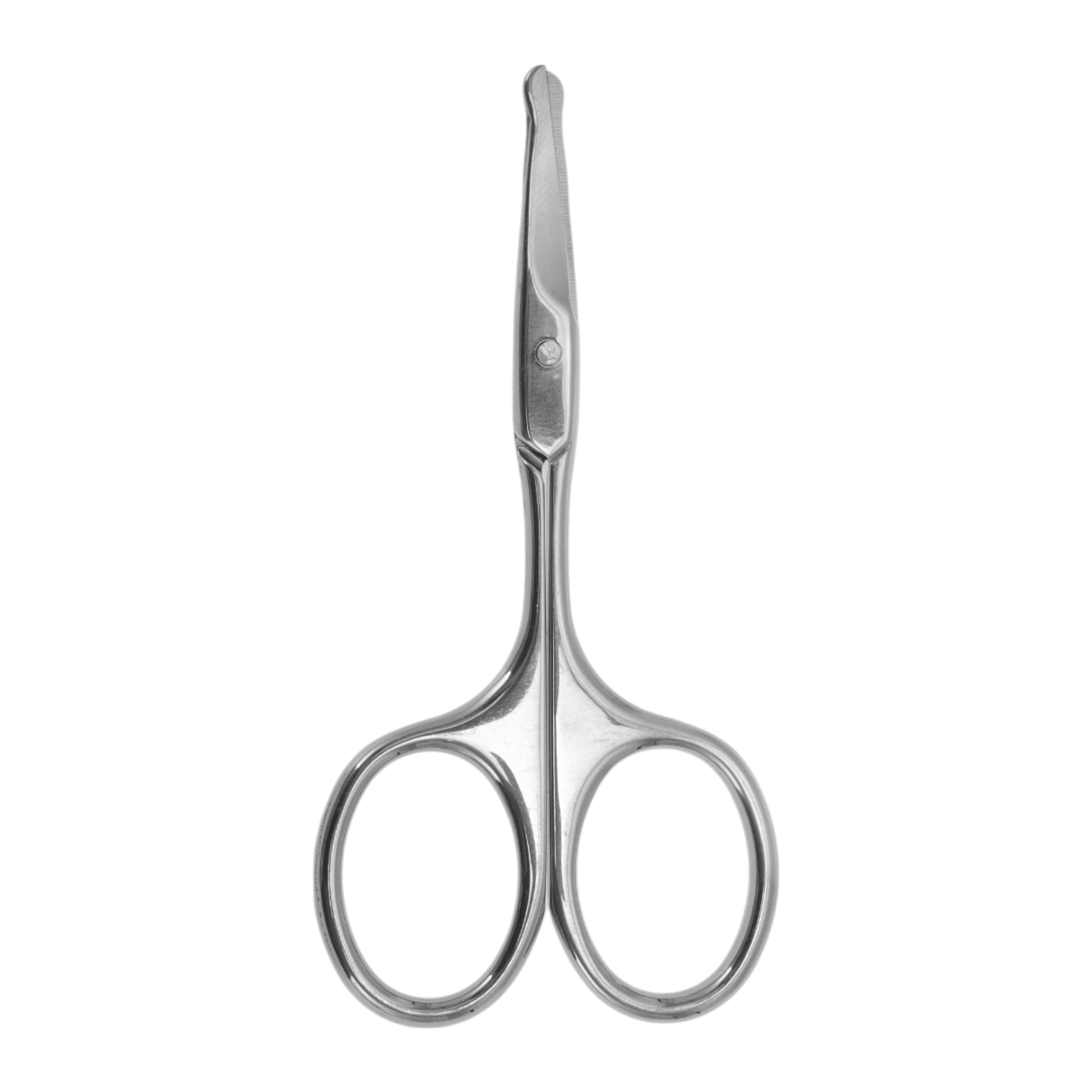 Unique Bargains Portable Oval Handle Eyebrow Scissor Silver Tone 1 Piece for Grooming