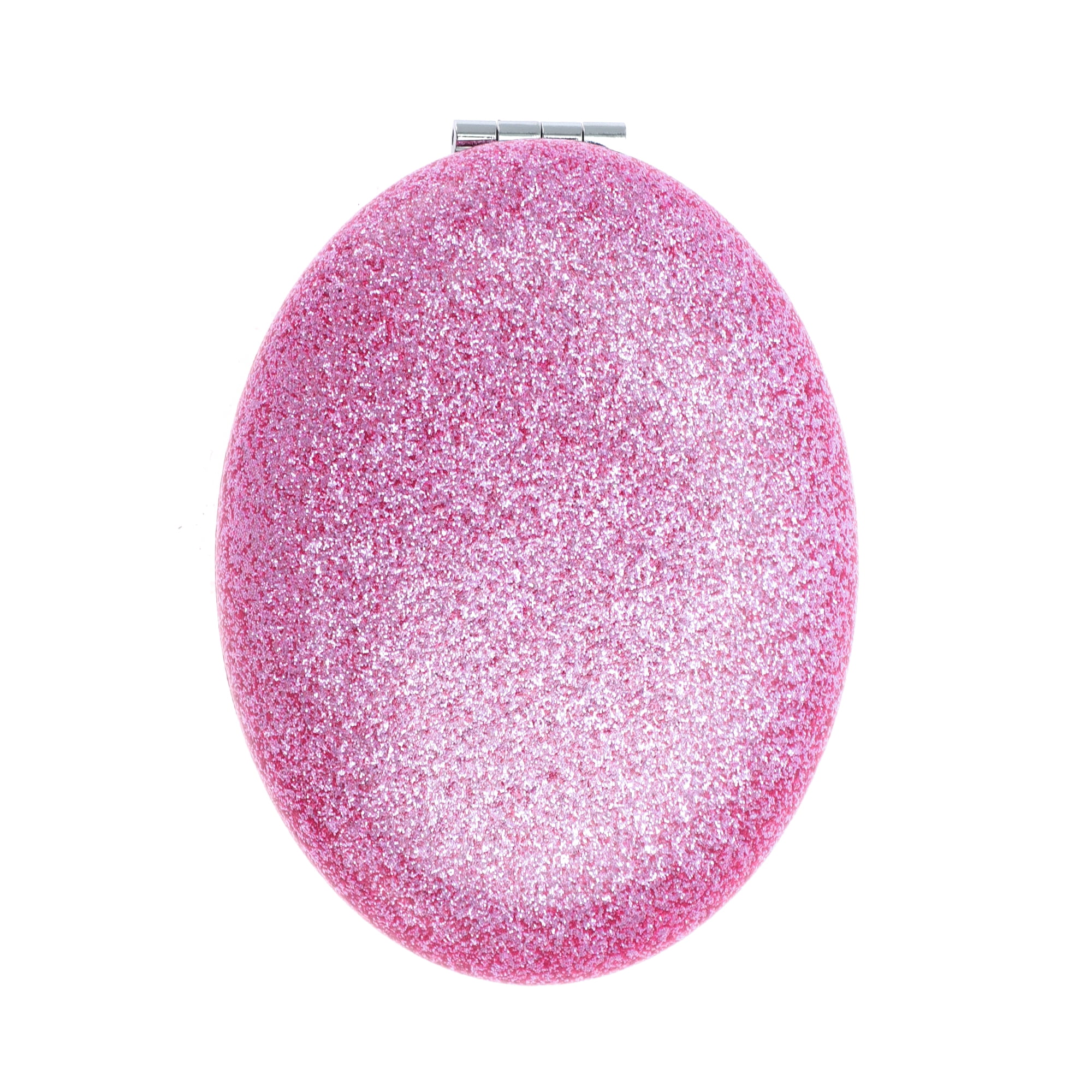 Unique Bargains Portable Oval Makeup Mirror 1 Pc Purple