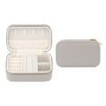 thumbnail image 1 of Unique Bargains Portable PU Leather Jewelry Box Mini Organizer Gray, 1 of 7
