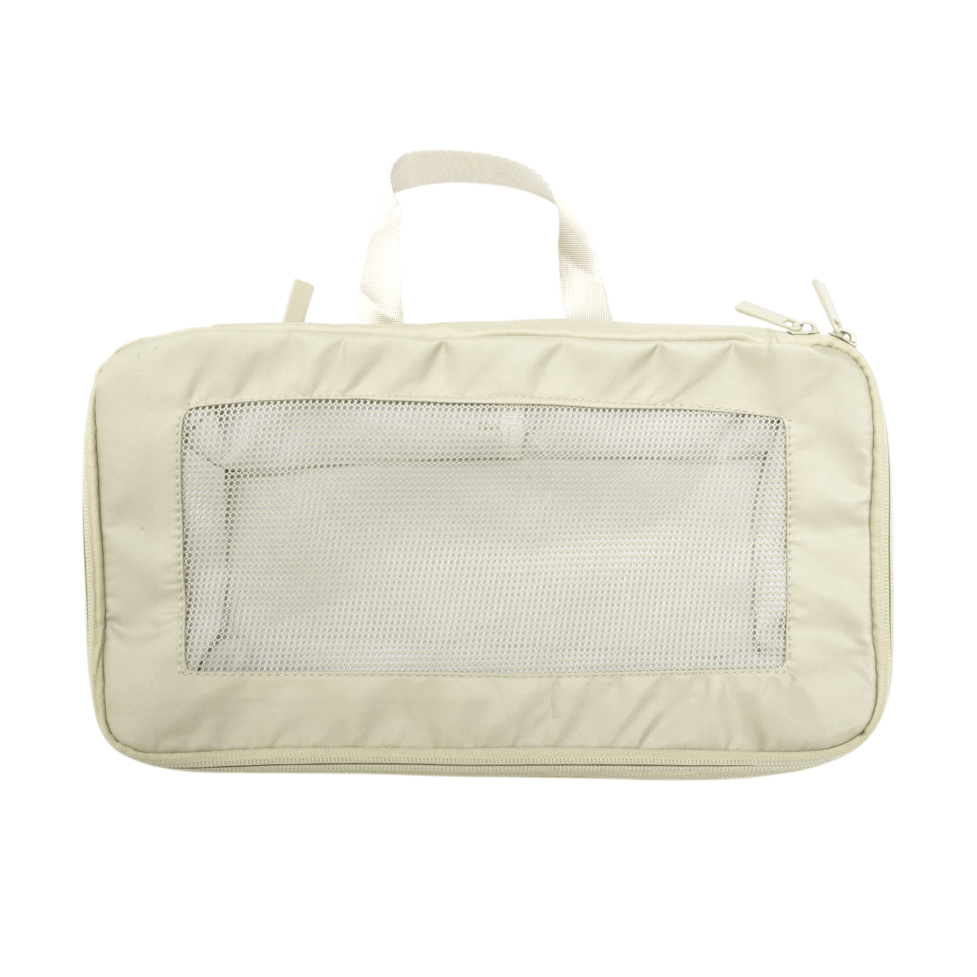 Unique Bargains Portable Packing Cube 1pc Organizer Beige 13.39"x4.72"x7.48"