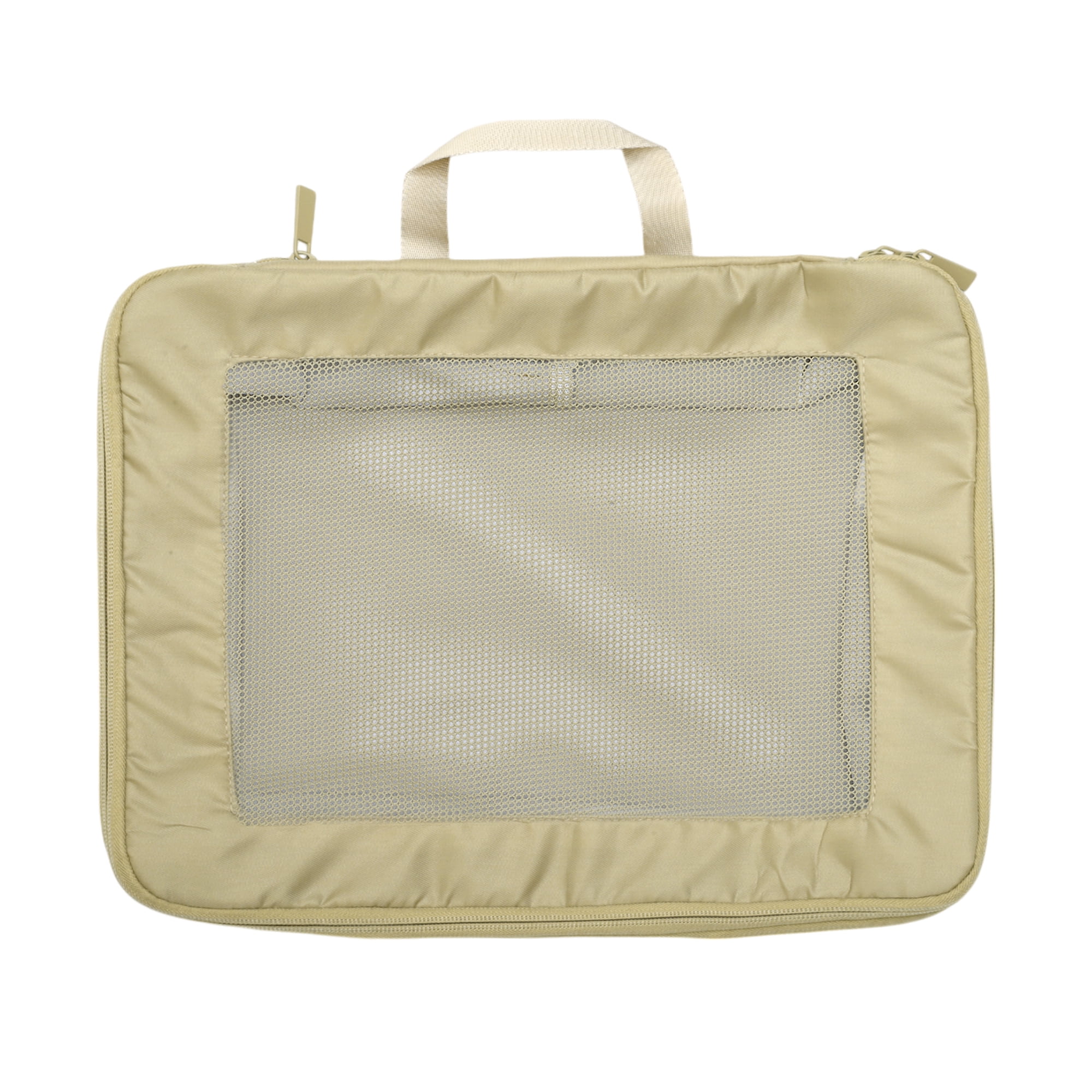 Unique Bargains Portable Packing Cube 1pc Organizer Khaki 13.39"x4.72"x10.63"