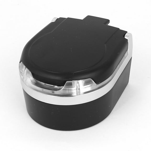 Unique Bargains Portable Plastic Ashtray for Car with Blue Black