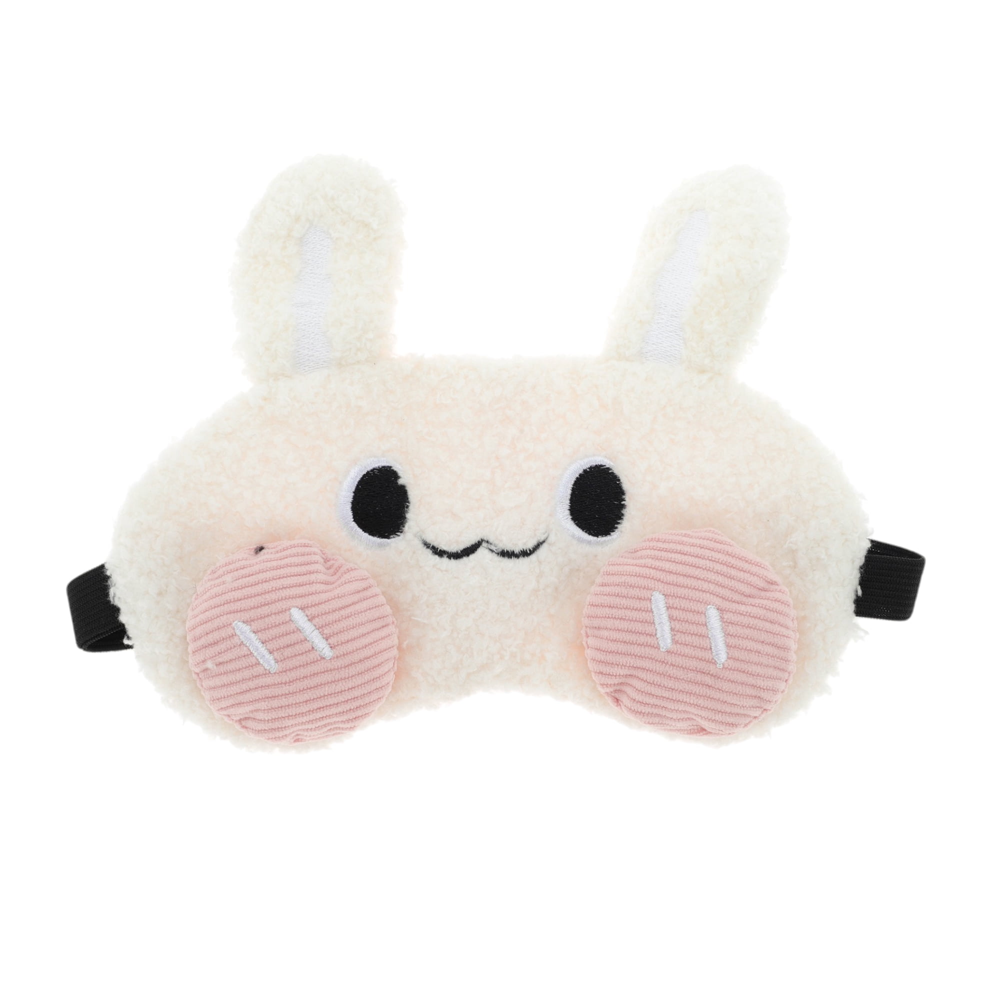 Unique Bargains Portable Rabbit Adjustable Eye Mask with Comfortable Design Beige