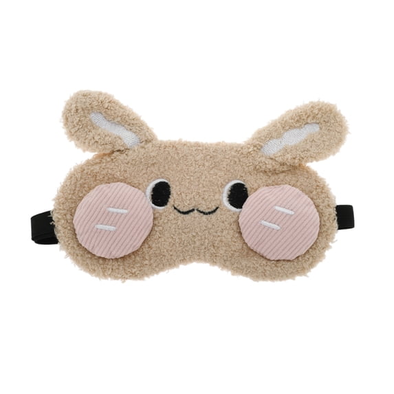 Unique Bargains Portable Rabbit Adjustable Eye Mask with Comfortable Design Coffee