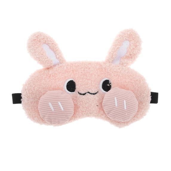 Unique Bargains Portable Rabbit Adjustable Eye Mask with Comfortable Design Pink