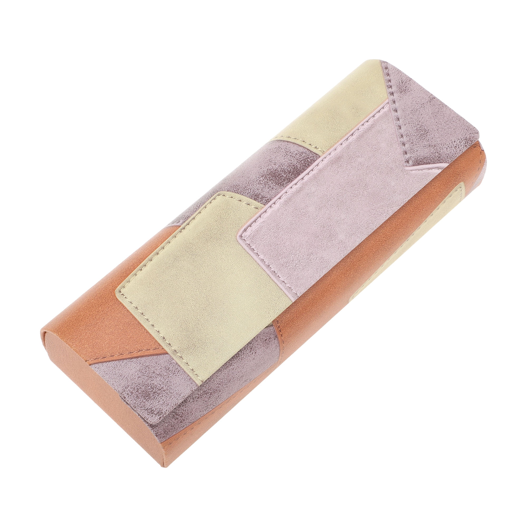 Unique Bargains Portable Retro Eyeglasses Case 6.14"x2.36"x1.18" Beige Pink
