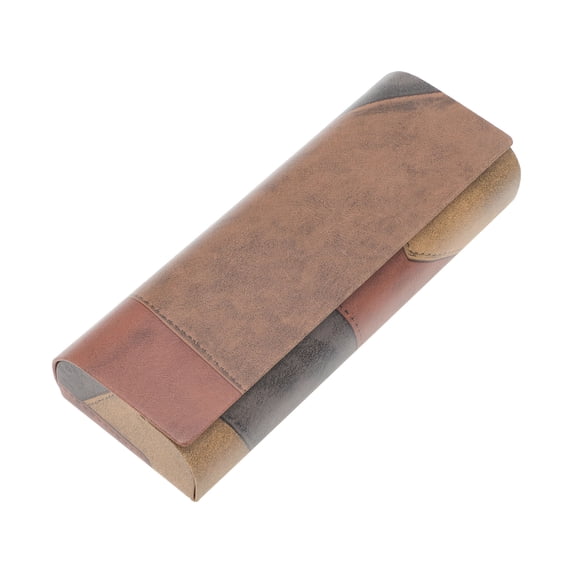 Unique Bargains Portable Retro Eyeglasses Case 6.14"x2.36"x1.18" Brown