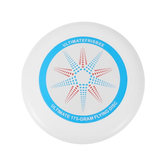 Unique Bargains Portable Round Flying Disc 10.63 Inch Diameter 1 Piece ["White, Blue"]
