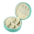 thumbnail image 1 of Unique Bargains Portable Round Jewelry Box Jewelry Organizer Box for Travel for Trip Green 1 Pc, 1 of 6