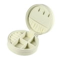 thumbnail image 1 of Unique Bargains Portable Round Jewelry Box Jewelry Organizer Box for Travel for Trip White 1 Pc, 1 of 6