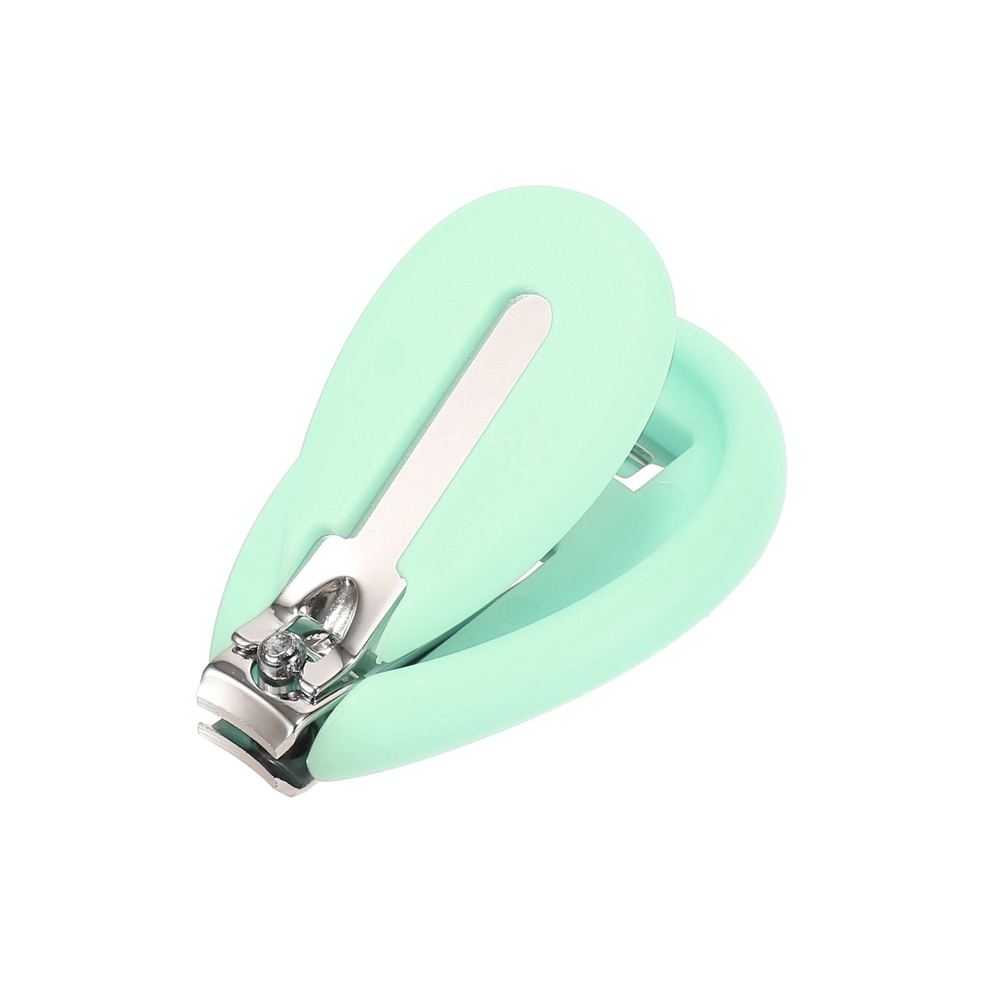 Unique Bargains Portable Round Toenail Clippers 2.01"x1.26"x0.51" 1 Pc Green