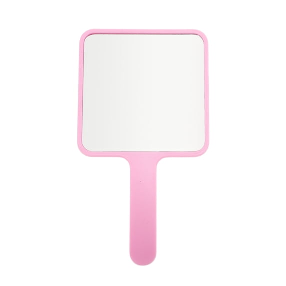 Unique Bargains Portable Square Handheld Mirror 1 Pc Pink 8.5"x4.72"x0.24"