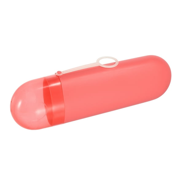 Unique Bargains Portable Toothbrush Case with Hook Traveling Toothbrush Holders Case Plastic Red 8.07"x2.36"x1.38"