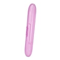 thumbnail image 1 of Portable Toothbrush Cases Traveling Toothbrush Holders Case Plastic Purple 8.46"x1.18"x1.14", 1 of 7