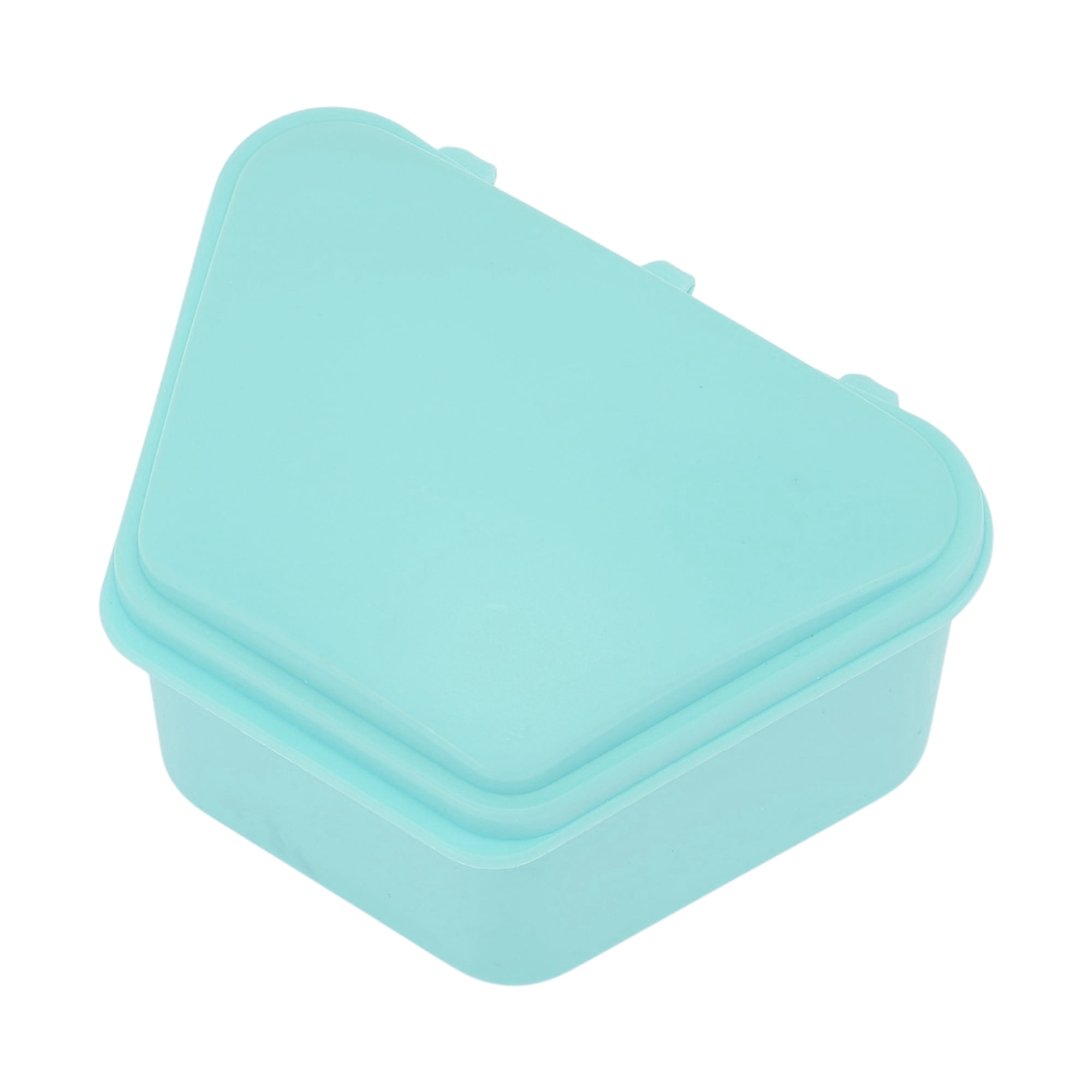 Unique Bargains Portable Trapezoidal Retainer Case Braces Box 1 Pc Light Blue