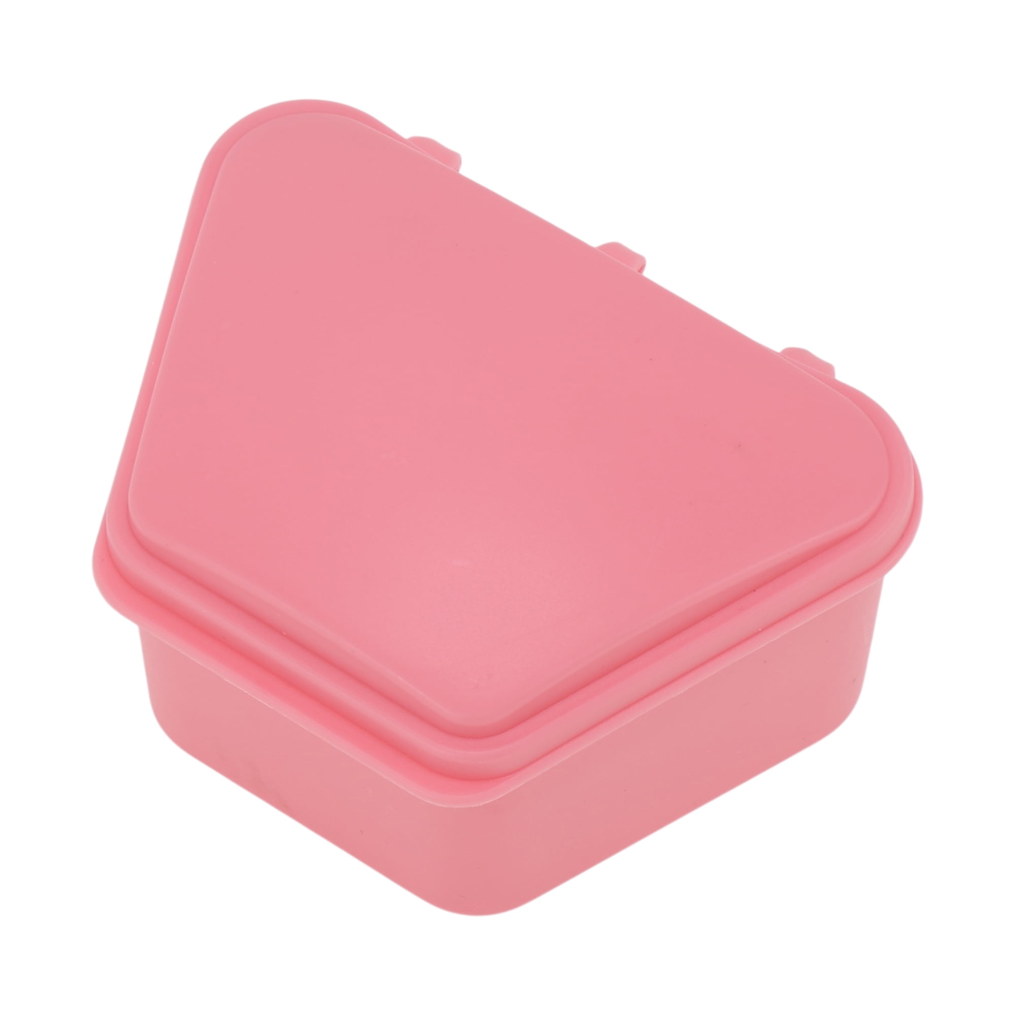 Unique Bargains Portable Trapezoidal Retainer Case Braces Box 1 Pc Pink