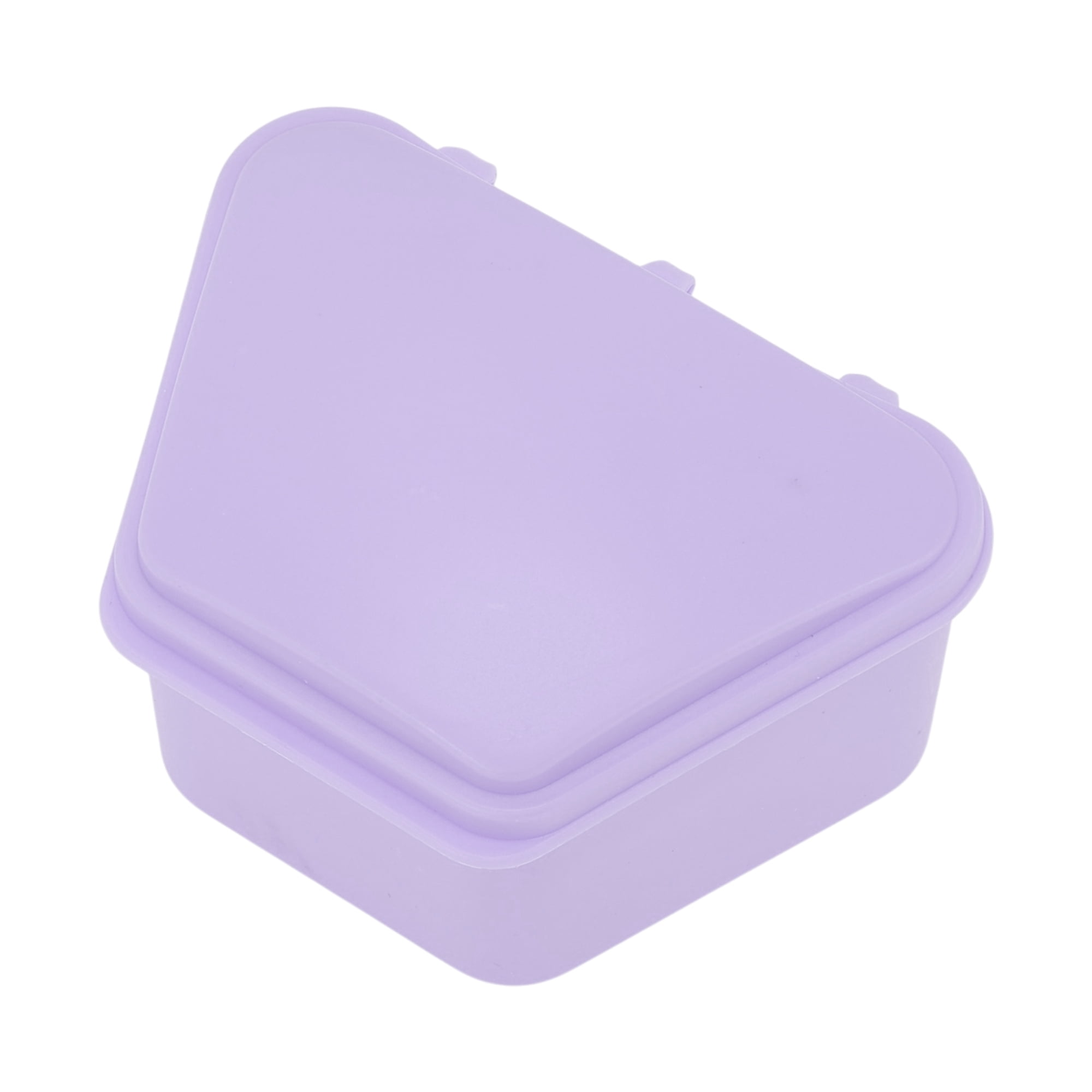 Unique Bargains Portable Trapezoidal Retainer Case Braces Box 1 Pc Purple