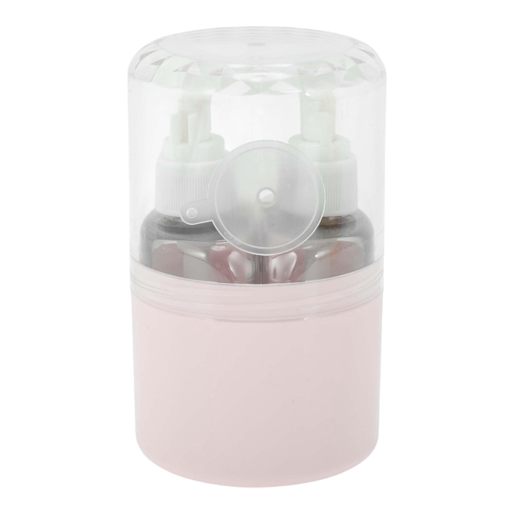 Unique Bargains Portable Travel Container Set 2Pcs for Travel Pink