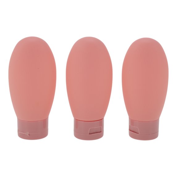 Unique Bargains Portable Travel Container Set 3 Pcs Pink