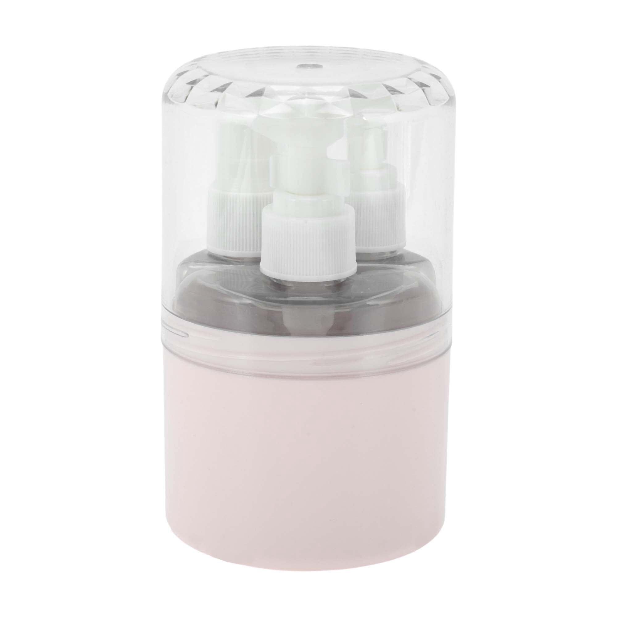 Unique Bargains Portable Travel Container Set 3 Pcs for Pink