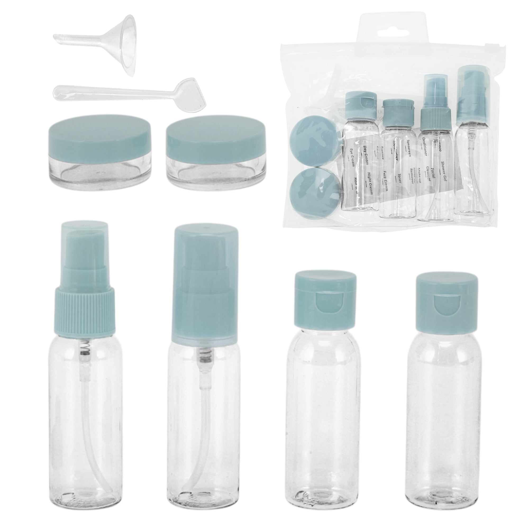 Unique Bargains Portable Travel Container Set 6 Pcs for Travel and Storage Blue