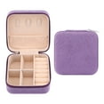 thumbnail image 1 of Unique Bargains Portable Velvet Jewelry Storage Box Purple, 1 of 7