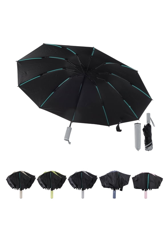 Portable Windproof Folding Inverted Umbrella Light Gray