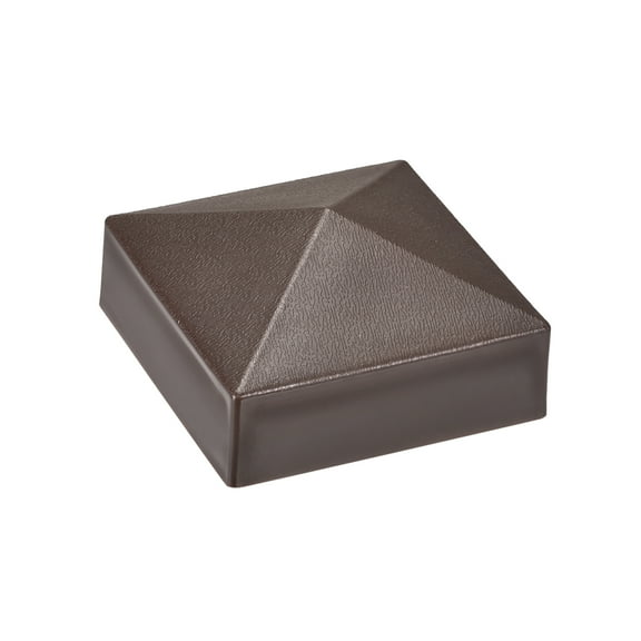 Unique Bargains Post Cap for Fence, Stair Handrail Post 80x80mm (3.15 inch) Plastic, Coffee Color