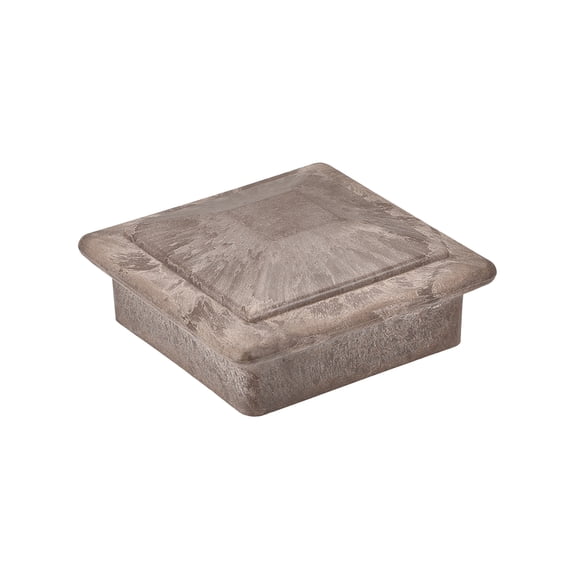 Unique Bargains Post Cap for Fence, Stair Handrail Post, 90x90mm (3.5 inch) Plastic Chocolate