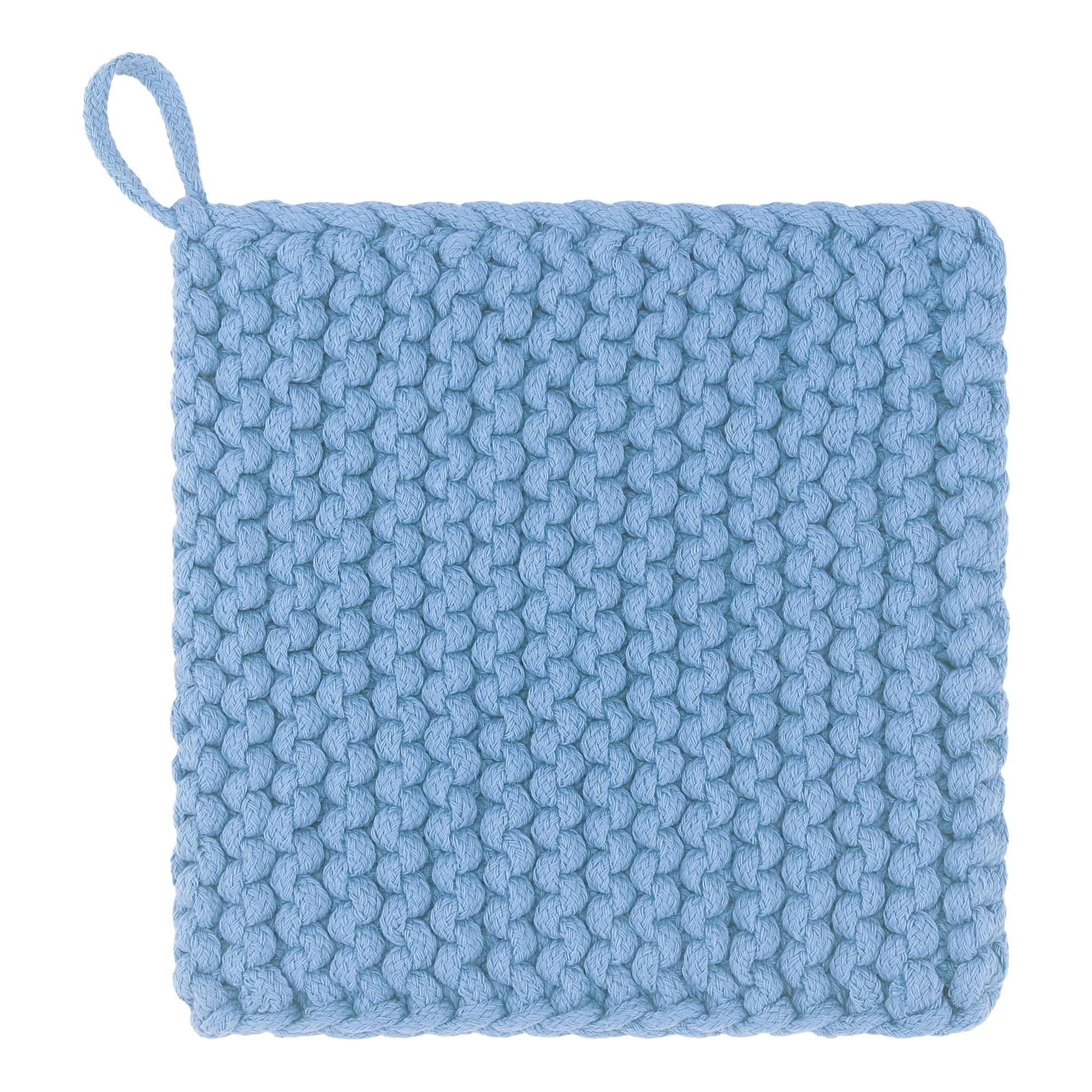 Unique Bargains Pot Holders Heat Resistant Non Slip Hot Pads Blue 7.5*7.5in