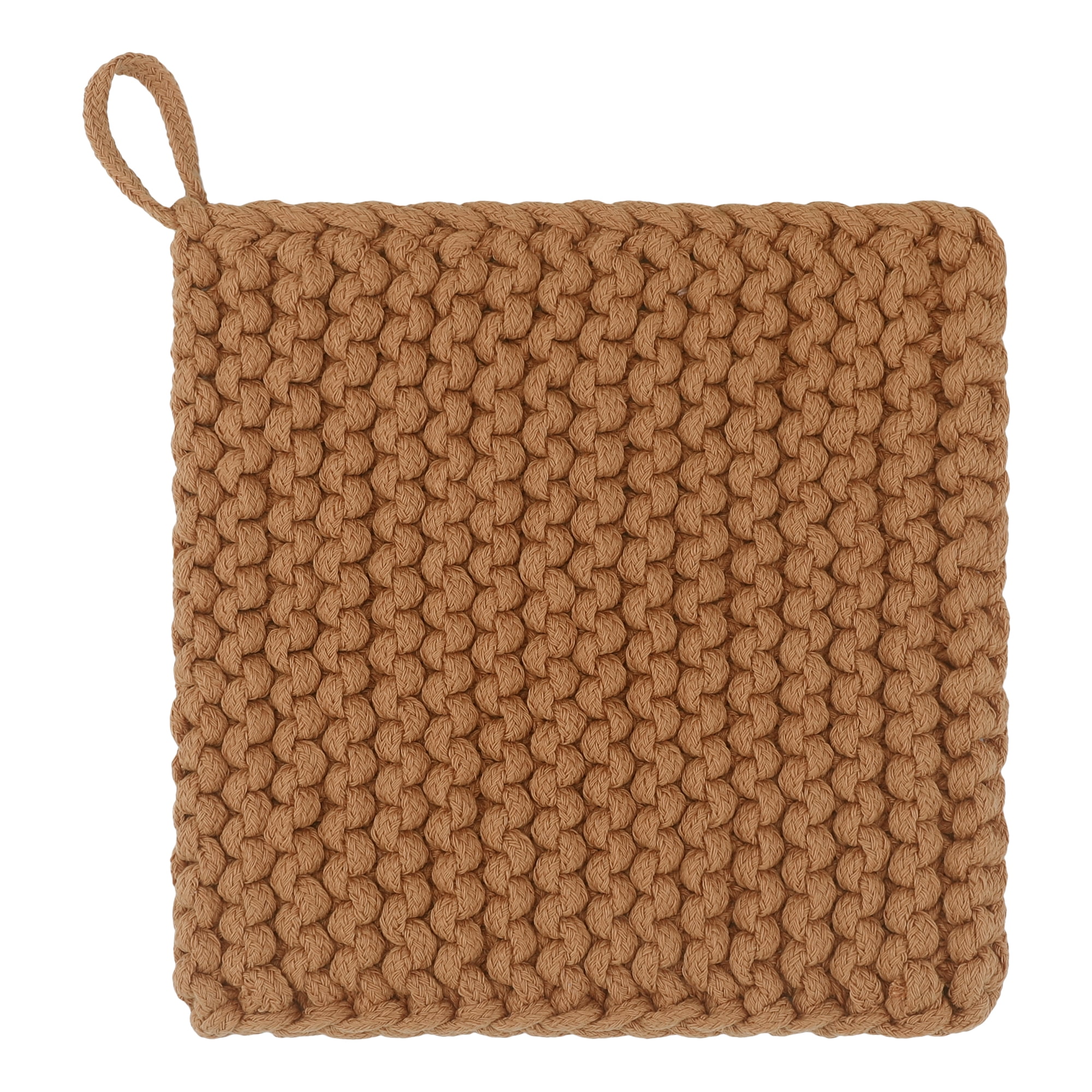 Unique Bargains Pot Holders Heat Resistant Non Slip Hot Pads Caramel Orange 7.5*7.5in