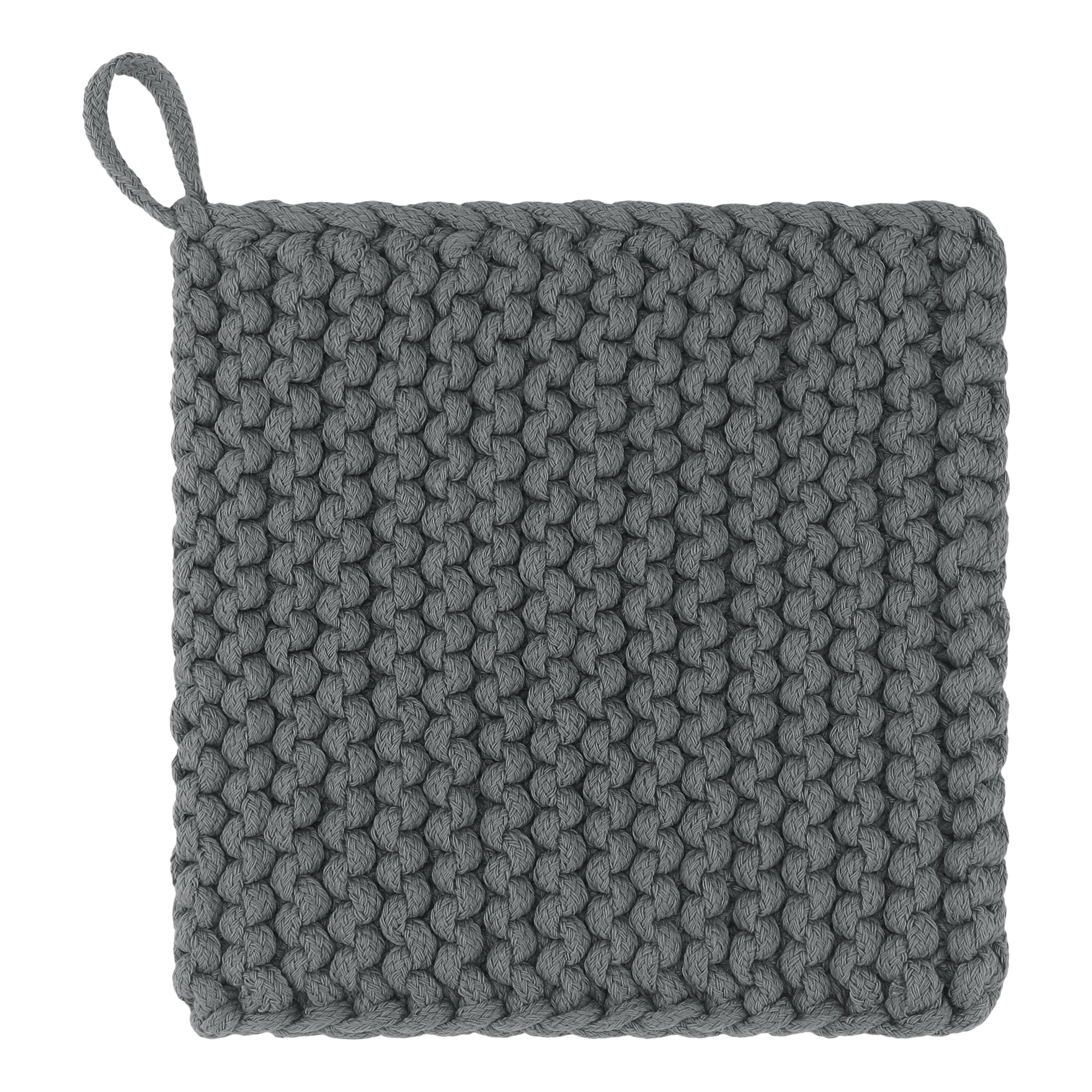 Unique Bargains Pot Holders Heat Resistant Non Slip Hot Pads Dark Gray 7.5*7.5in