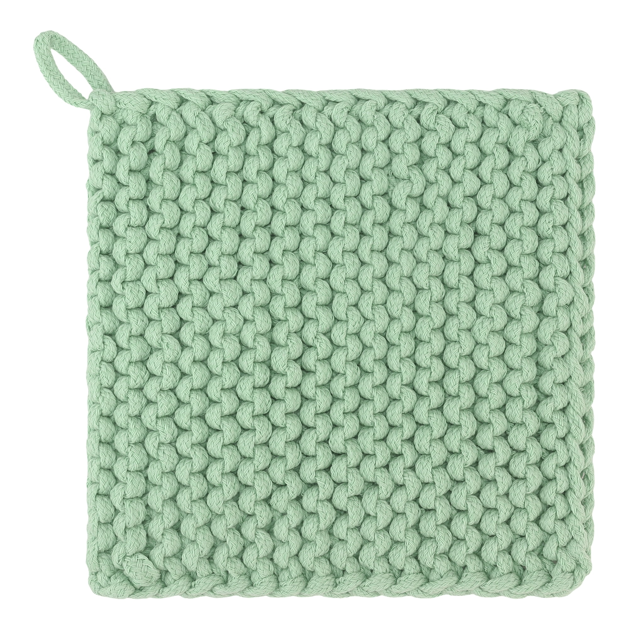 Unique Bargains Pot Holders Heat Resistant Non Slip Hot Pads Light Green 7.5*7.5in