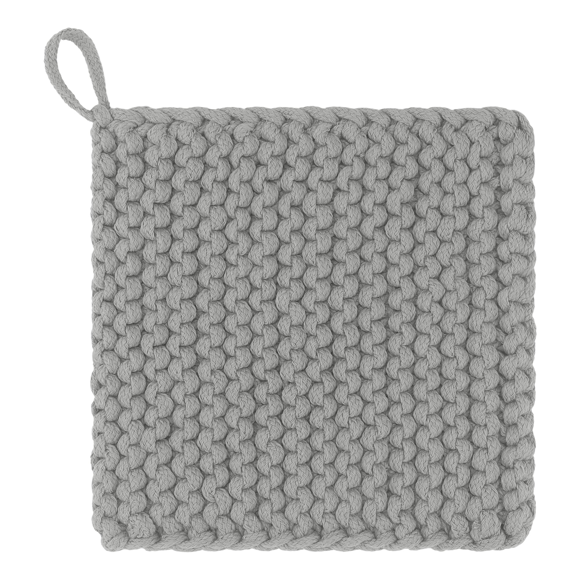 Unique Bargains Pot Holders Heat Resistant Non Slip Hot Pads Light gray 7.5*7.5in