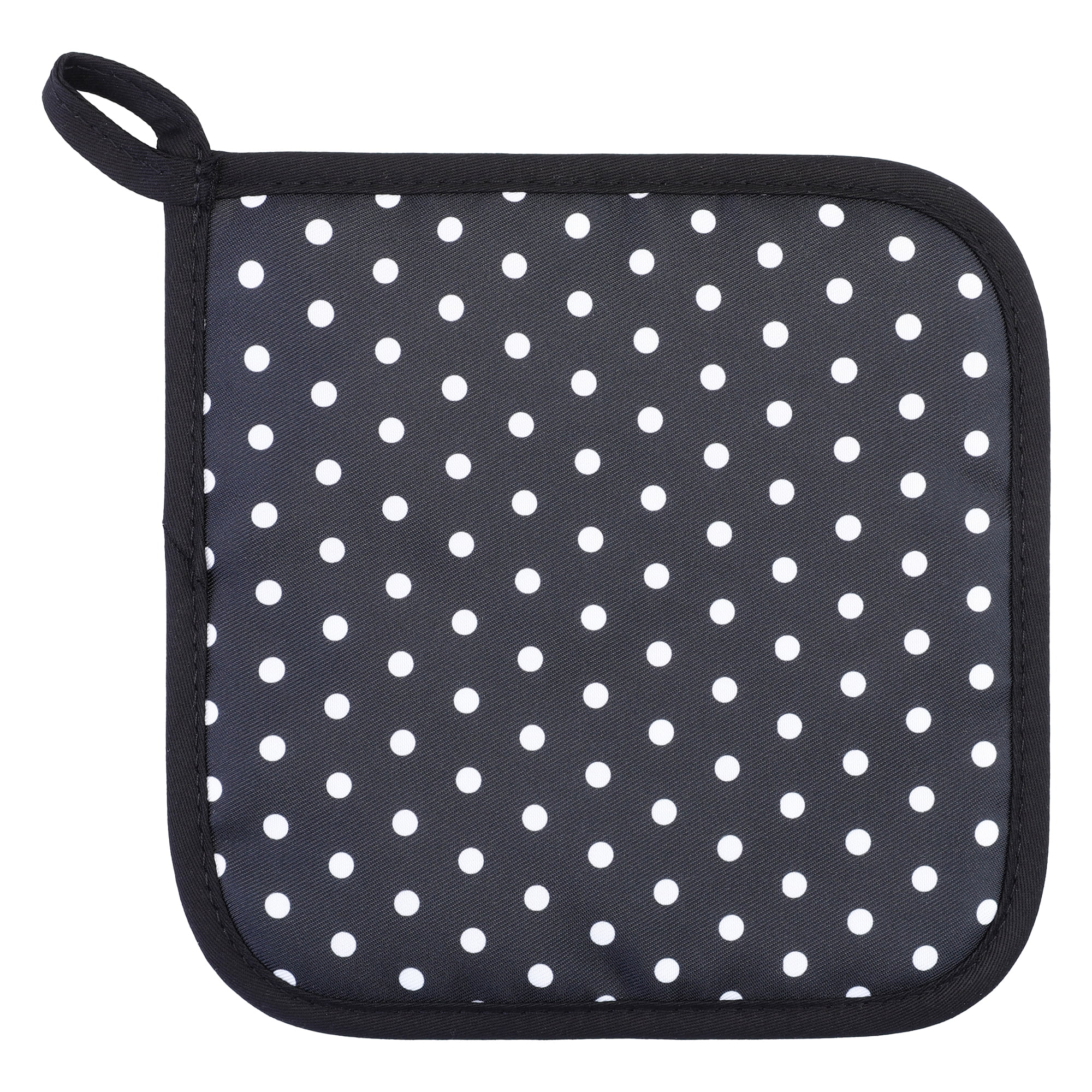 Unique Bargains Pot Holders Heat Resistant Trivets Non Slip Hot Pads Black White