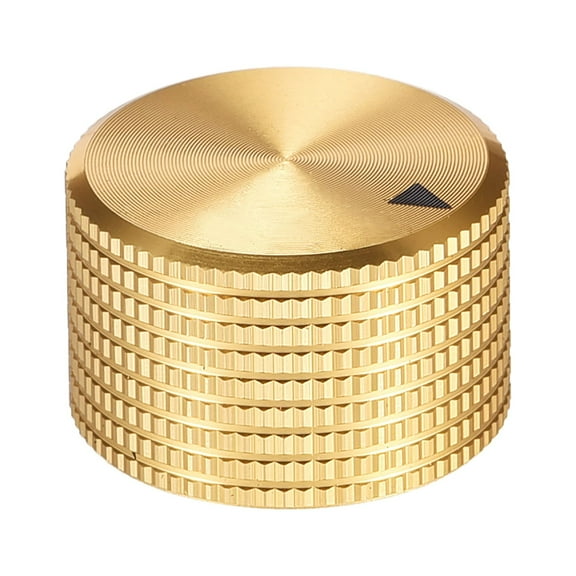 Unique Bargains Potentiometer Knob Aluminum Rotary Knob 0.98" x 0.61" Volume Control Knob Gold Tone