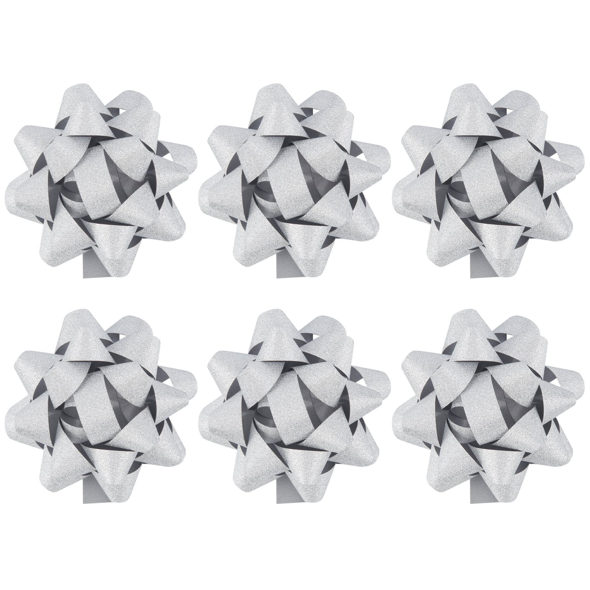 Unique Bargains Pre-Made Gift Bows for Creative Gift Wrapping and Decoration Silver
