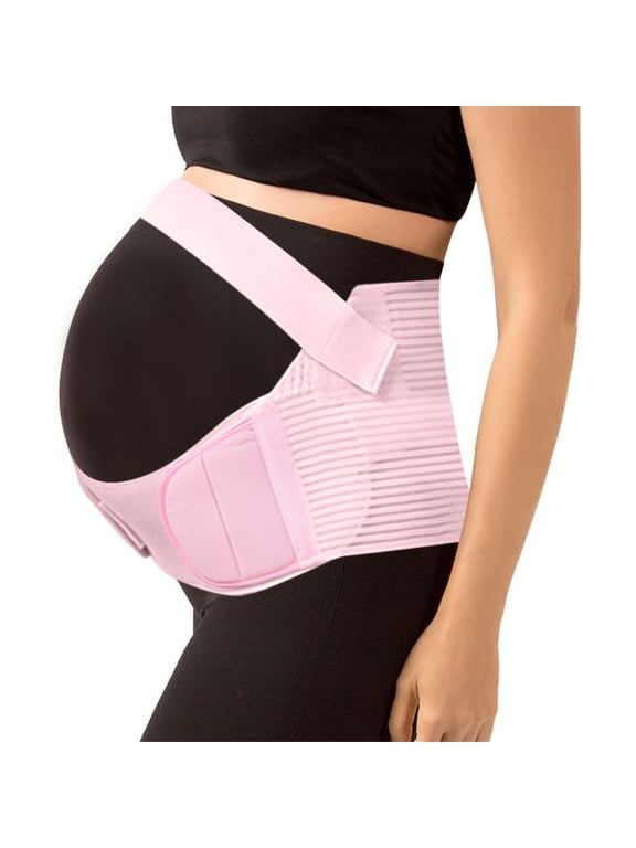 Pregnancy Antepartum Abdominal Nylon Back Support Belly Band XXL Pink