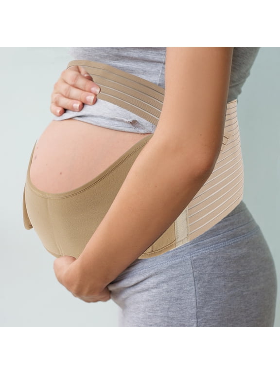Pregnancy Belly Band Breathable Belly Support Brace Pregnancy Support Belt for Abdomen Pelvis 1 Set Flesh Color XX-Large