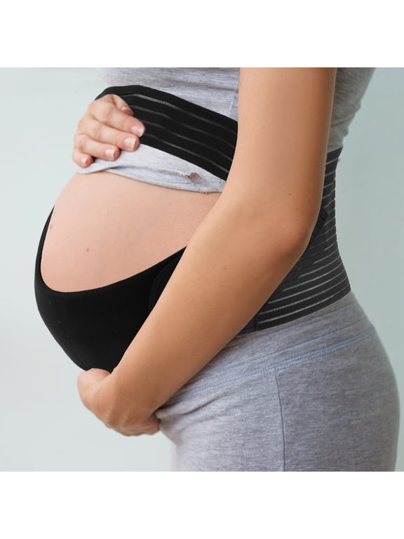 Pregnancy Belly Band Breathable Support Brace Small Black