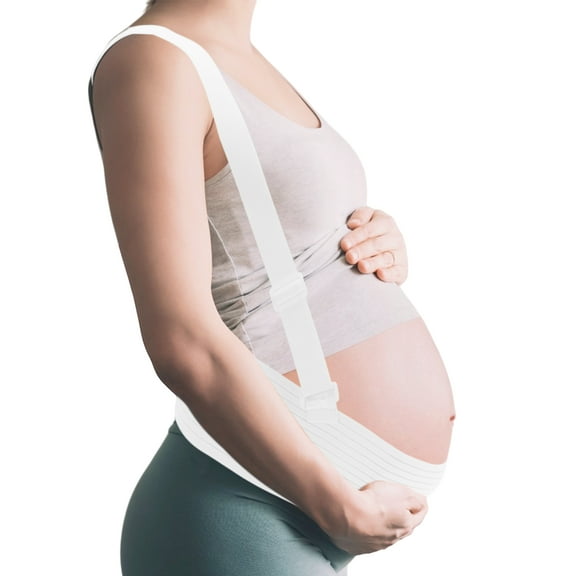 Unique Bargains Pregnancy Belly Band Maternity Belly Band with Adjustable Straps Belly Bands for Pregnant Women Maternity Belt White X-Large