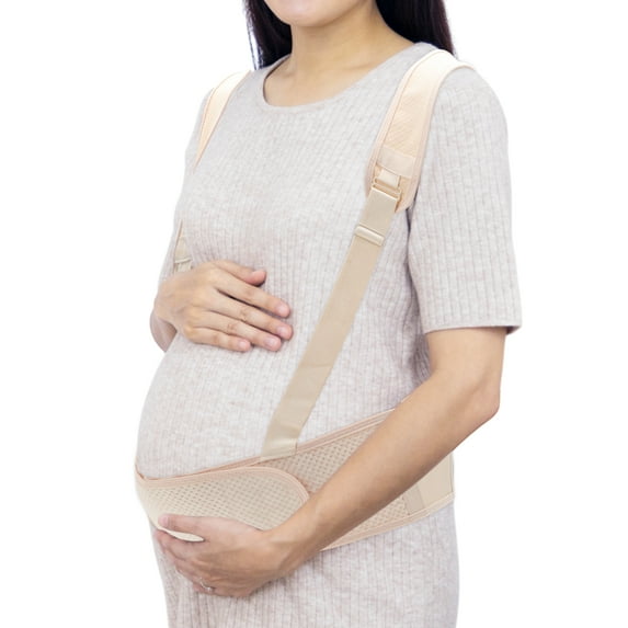 Unique Bargains Pregnancy Belly Band with Adjustable Straps 1 Pc Medium Apricot